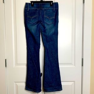 Dark wash blue jeans